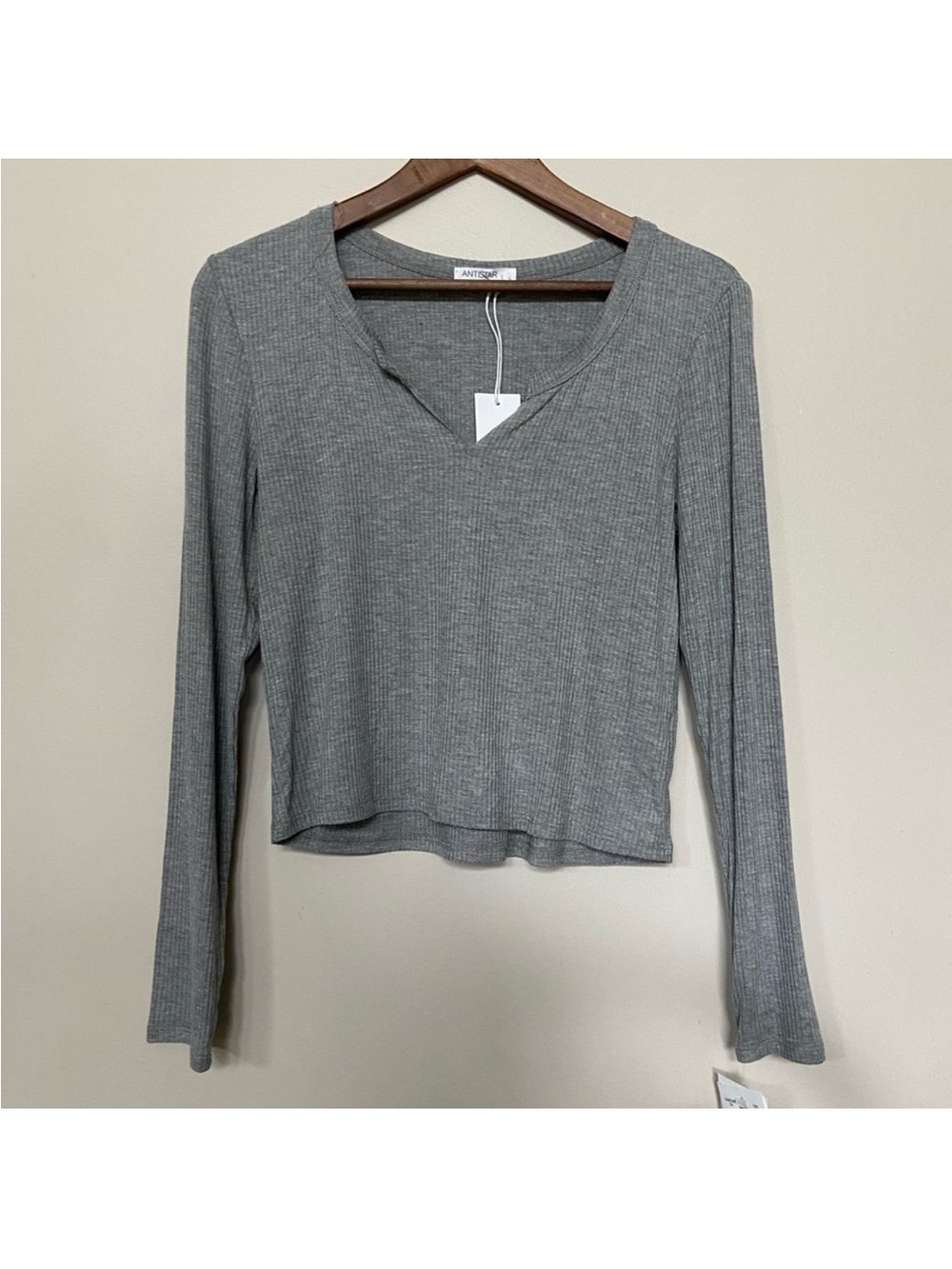 ☀️ Antistar ☀️ cropped grey long sleeve